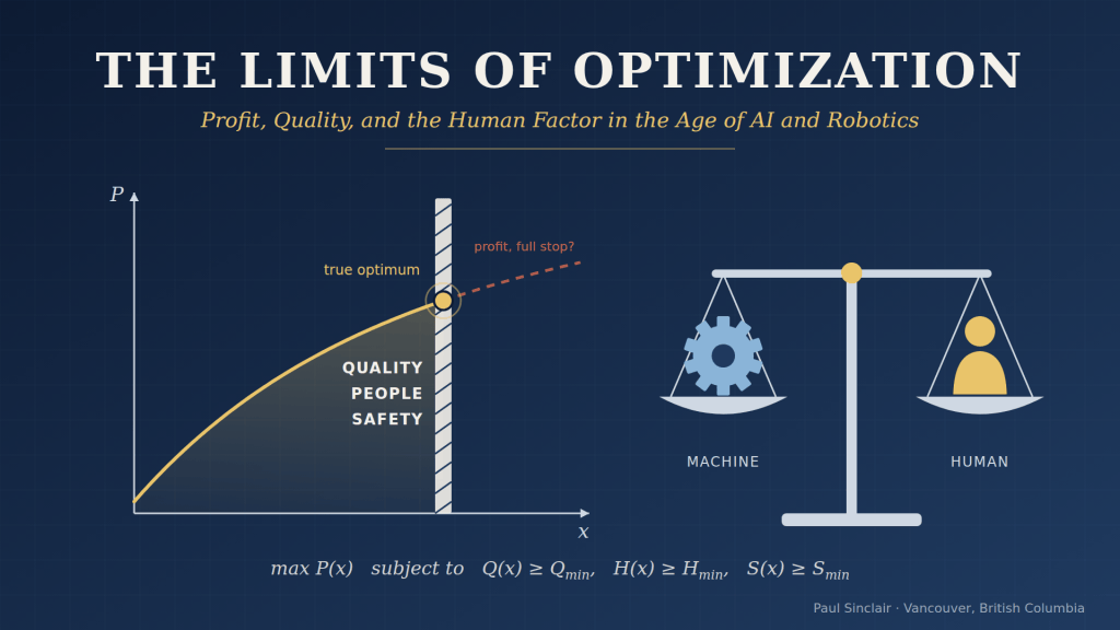 The Limits of Optimization: Profit, Quality, and the Human Factor in the Age of AI and&nbsp;Robotics